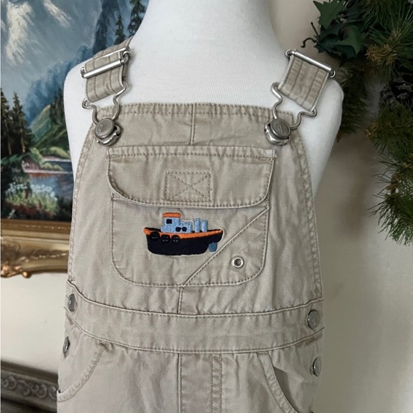 Khaki Sailboat Overalls 6-12
Months - Picture 2 of 4